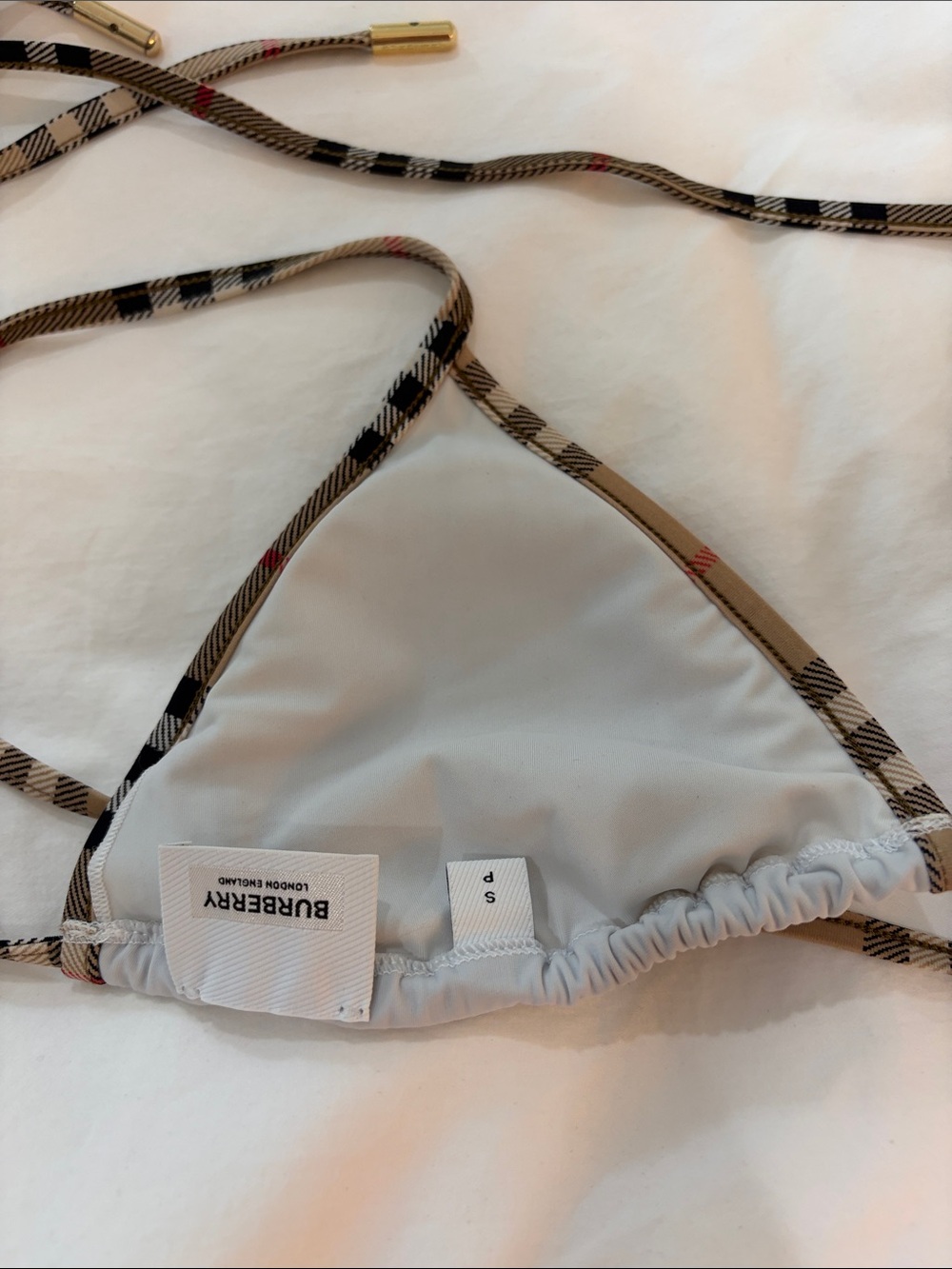 Burberry Beige Bikini with Nova Check Trim - Picture 6 of 7